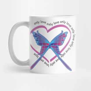 Butterfly Only Love Symbol Mug